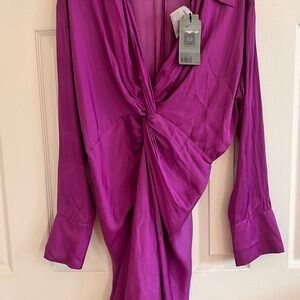 Stunning Zadiq et Voltaire Fuchsia Women's satin dress